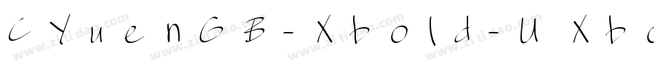 CYuenGB-Xbold-U Xbol字体转换